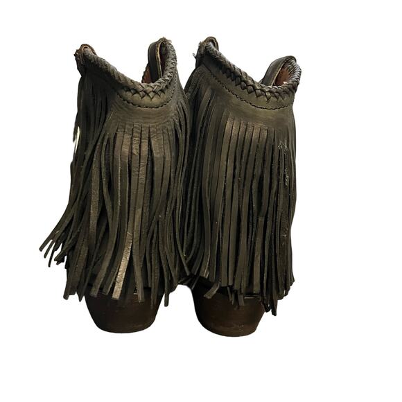 Redneck Riviera Black Fringe Cowgirl Boots Size 8 - Picture 4 of 7